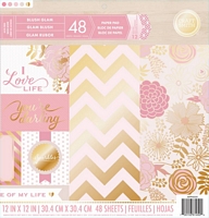 Set cartoane imprimate Blush Glam, 12x12in, Craft Smith