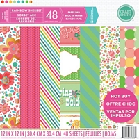 Set cartoane imprimate Rainbow Sherbet 12x12in, Craft Smith