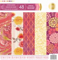 Set cartoane imprimate Flower Market, 12x12in, Craft Smith