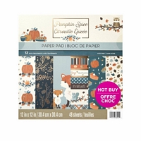 Set cartoane imprimate Pumpkin Spice, 12x12in, Craft Smith