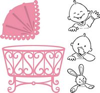 Matrita Collectables cu stampile, Elines Baby, Marianne Design