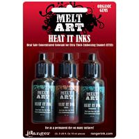 Heat It Dye Ink, Organic Gems, Melt Art, Ranger Ink