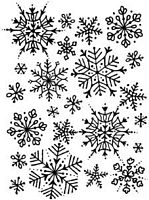 Stampila cauciuc montata pe lemn Snowflake Background, Art Stamps