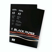 Bloc A3 Black Paper Pad, 50 pag, 140 gmp, Seawhite