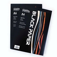 Bloc A4 Black Paper Pad, 50 pag, 140 gmp, Seawhite