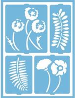 Sablon Stick-On Botanical Garden, 8x6in, Americana Decor Stencil, DecoArt