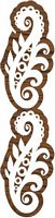 Stampila Block Printing, Border Baroque Scroll, Fabric Creations, Plaid