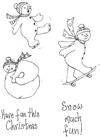 Stampile acrilice, Sporty Snowmen, A6, Crafty Impressions