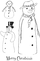 Stampile acrilice, Merry Christmas Snowmen, A6, Crafty Impressions