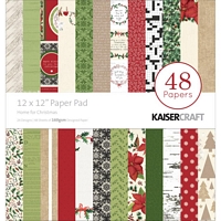 Set cartoane Home for Xmas, 12x12in, 48coli, Kaisercraft