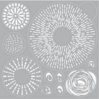 Sablon decorativ Line Dot Mask 12x12in, Americana Decor, DecoArt