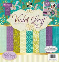 Set cartoane imprimate Violet leaf, 12x12in, 48 coli, DCWV