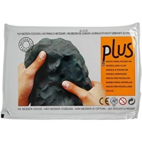 Pasta modelaj cu uscare la aer, black, 1kg, Plus