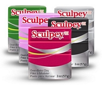 Pasta polimerica Sculpey III, 57gr, Polyform - Deep Red Pearl