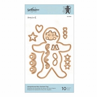 Matrite Four Gingerbread Boy Garland Tag, 2 buc, Spellbinders