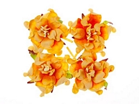 Flori hartie Gardenia cream orange, d5cm, 4buc, Scrapberry