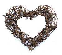 Rattan Heart 30cm, Scrapberry