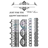 Stampile acrilice, Vintage Lace A6, Sweet Dixie