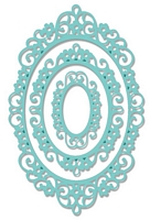 Matrite Intricate Oval Frame, 3buc, Sweet Dixie