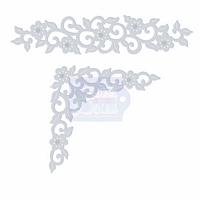 Matrita Swirling Floral Border and Corner, Sweet Dixie