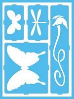 Sablon Stick-On Flying Friends Patio, 8x6in, Americana Decor Stencil, DecoArt