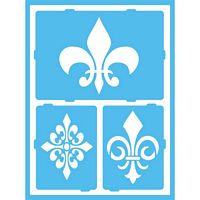 Sablon Stick-On Large Fleur de Lis, 8x6in, Americana Decor Stencil, DecoArt