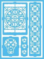 Sablon Stick-On Latin Inspiration Patio, 8x6in, Americana Decor Stencil, DecoArt