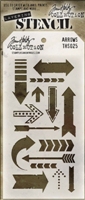 Sablon Tim Holtz Arrows Layered Stencil, Stampers Anonymous