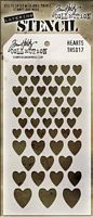 Sablon Tim Holtz Hearts Stencils, Stampers Anonymous