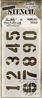 Sablon Tim Holtz Numbered Stencils, Stampers Anonymous