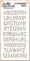 Sablon Tim Holtz Schoolhouse Layered Stencil, Stampers Anonymous