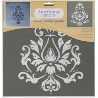 Sablon decorativ Brocade Motif, 12x12in, Americana Decor Stencil, DecoArt