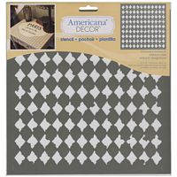 Sablon decorativ Distressed Harlequin, 12x12in, Americana Decor Stencil, DecoArt