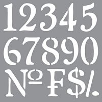 Sablon decorativ Olde World Numbers, 12x12in, Americana Decor Stencil, DecoArt