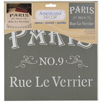 Sablon decorativ Parisian Street, 12x12in, Americana Decor Stencil, DecoArt