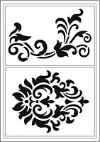 Sablon decorativ autoadeziv Flourishes and design, 21x14.8cm, Viva Decor