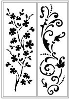 Sablon decorativ autoadeziv Grasses and Flourishes 21x14.8cm, Viva Decor