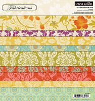 Set hartii scrapbooking panzate, 6x6in, Fabrications Collection Canvas, Teresa Collins