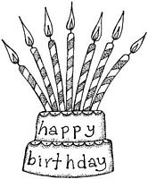 Stampile clear acrilice, Happy Birthday Cake, 2x2in, Crafty Impressions