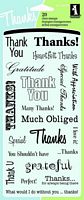 Stampile clear acrilice, Thank You Words, Inkadinkado