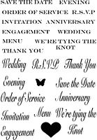 Stampile clear acrilice, Wedding Sentiments, A6, Crafty Impressions