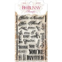 Stampile clear acrilice, You are Invited, Bo Bunny