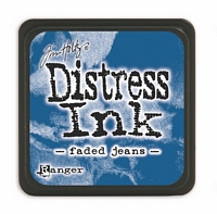 Tusiere Mini Distress Ink Pad, Ranger Ink - Faded Jeans