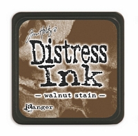 Tusiere Mini Distress Ink Pad, Ranger Ink - Walnut Stain