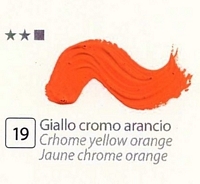 Culori tempera gouache extrafine, DiVolo - GIALLO CROMO ARANCIO, 20 ml.