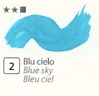 Culori tempera gouache extrafine, DiVolo - BLU CIELO, 20 ml.