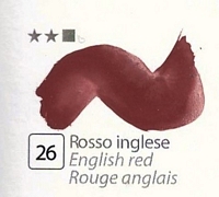 Culori tempera gouache extrafine, DiVolo - ROSSO INGLESE, 20 ml.