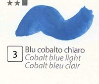 Culori tempera gouache extrafine, DiVolo - BLU COBALTO CHIARO, 20 ml.