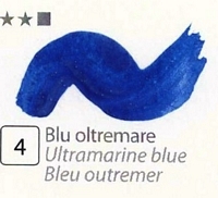 Culori tempera gouache extrafine, DiVolo - BLU OLTREMARE, 20 ml.