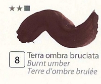 Culori tempera gouache extrafine, DiVolo - TERRA OMBRA BRUCIATA, 20 ml.